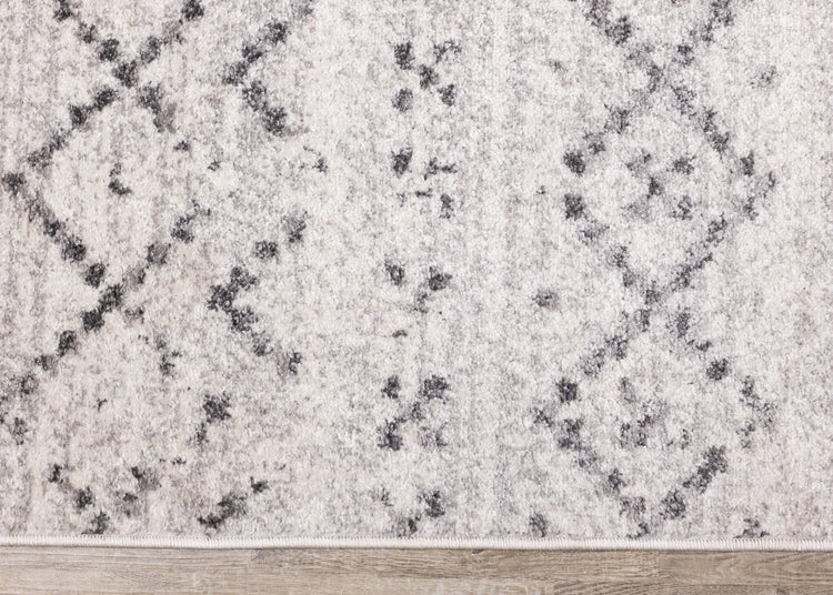 Focus Grey White Banded Global Inspired Rug by Kalora Interiors