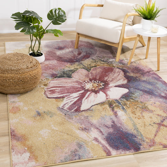 Alfombra Folio Pink Yellow Blue Poppy de Kalora Interiors