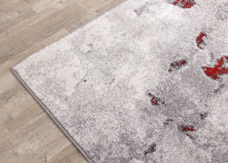 Freemont Grey/Red Abstract Expression Rug by Kalora Interiors