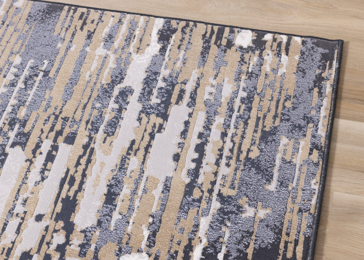 Alfombra Rip Intrigue en beige y azul desgastado de Kalora Interiors