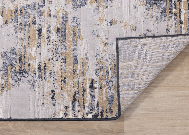 Alfombra Rip Intrigue en beige y azul desgastado de Kalora Interiors