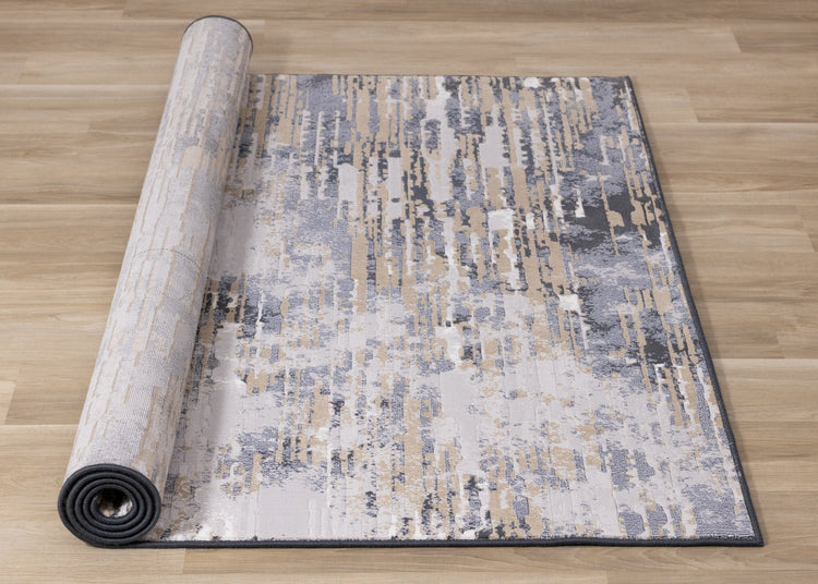 Alfombra Rip Intrigue en beige y azul desgastado de Kalora Interiors