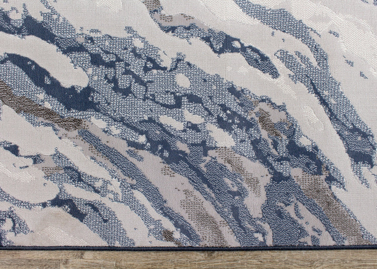 Alfombra Intrigue Rushing Water en beige/azul/crema de Kalora Interiors