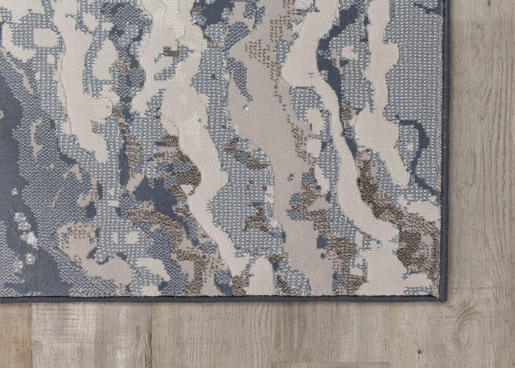 Alfombra Intrigue Rushing Water en beige/azul/crema de Kalora Interiors