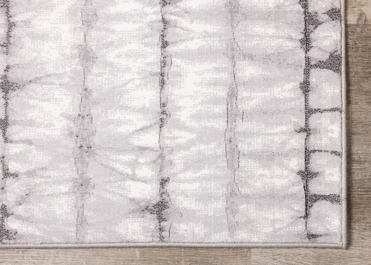 Intrigue White Grey Faded Distressed Rug by Kalora Interiors