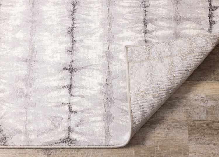 Intrigue White Grey Faded Distressed Rug by Kalora Interiors
