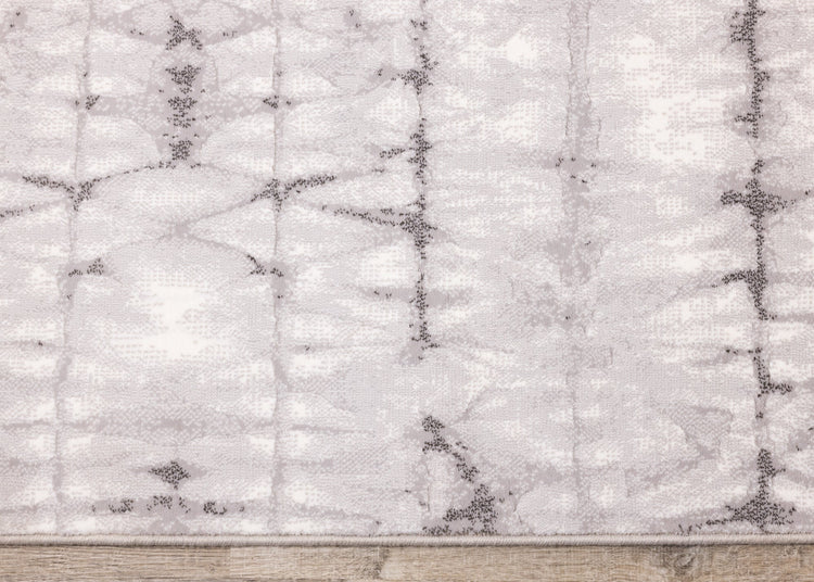 Intrigue White Grey Faded Distressed Rug by Kalora Interiors