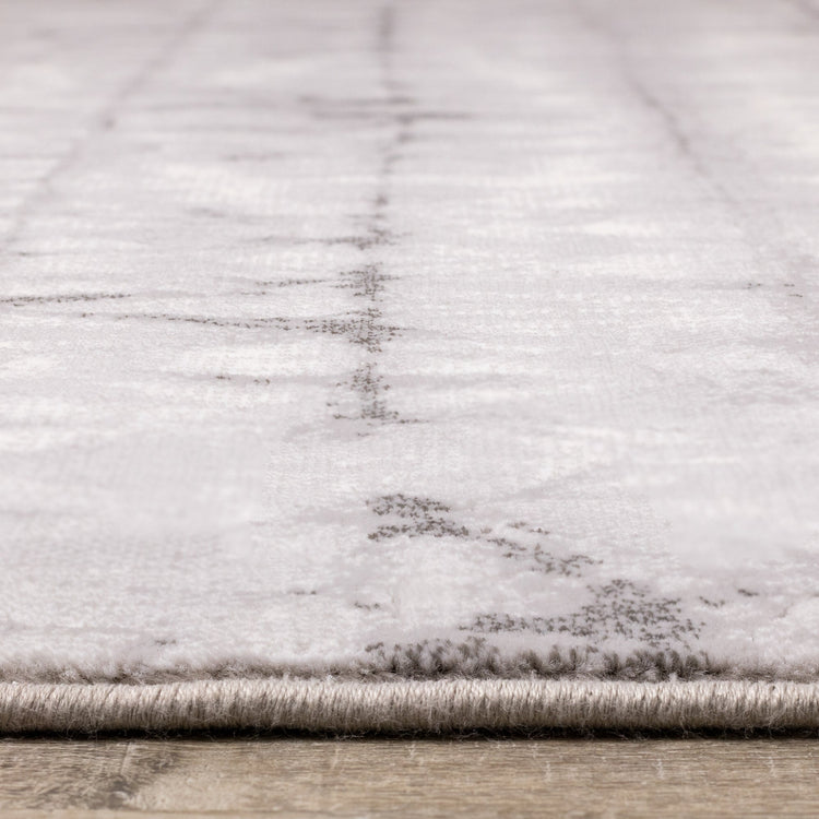 Intrigue White Grey Faded Distressed Rug by Kalora Interiors