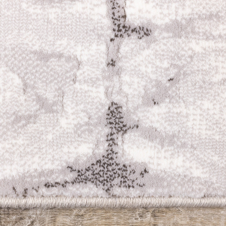 Intrigue White Grey Faded Distressed Rug by Kalora Interiors