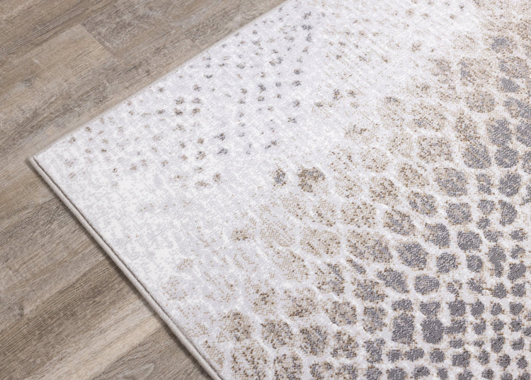 Alfombra Intrigue Cream Grey Brown Snake Skin de Kalora Interiors