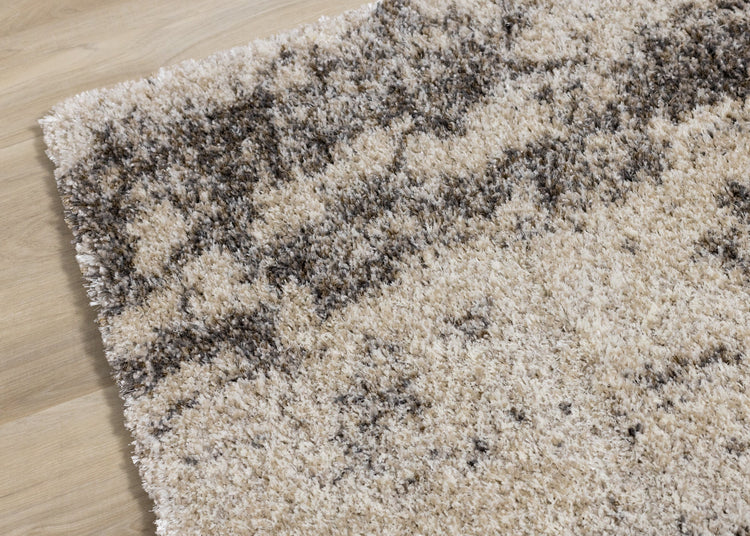 Lane Cream Brown Abstract Luxury Rug by Kalora Interiors
