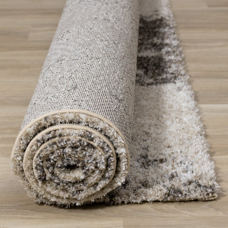 Lane Cream Brown Abstract Luxury Rug by Kalora Interiors