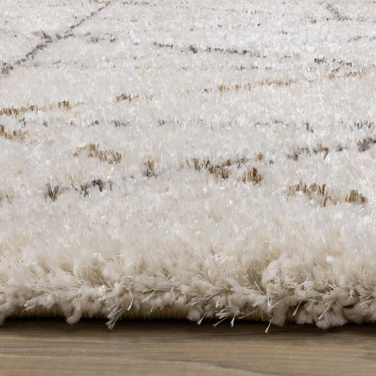 Lane Cream Grey Geometric Luxury Rug by Kalora Interiors