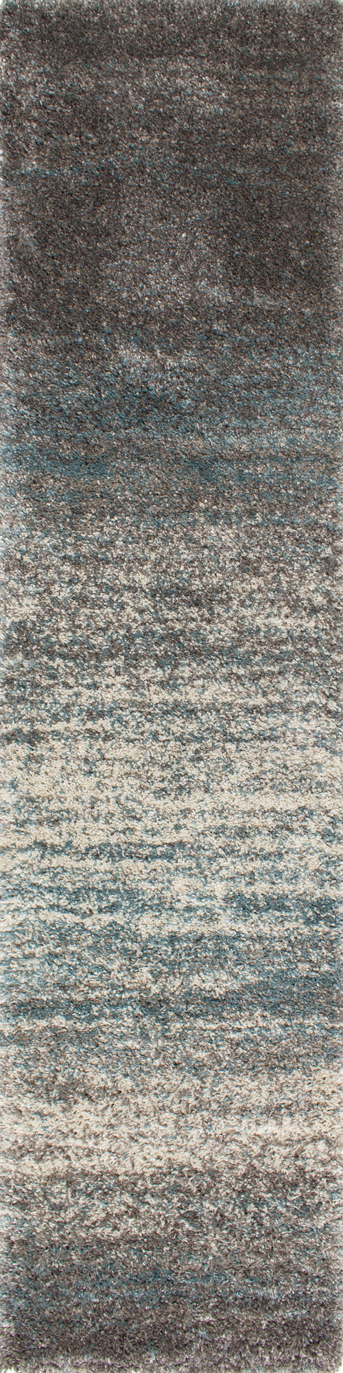 Maroq Grey Blue Distressed Stripes Soft Touch Rug by Kalora Interiors