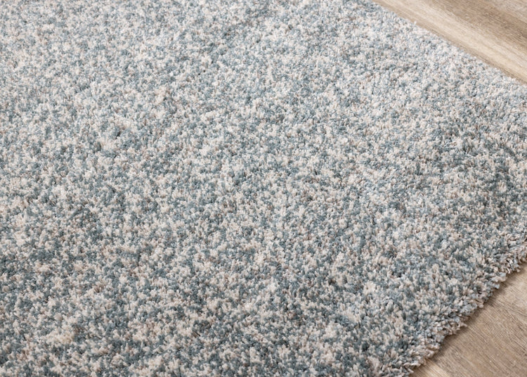 Maroq Blue Grey Cream Shag Rug by Kalora Interiors
