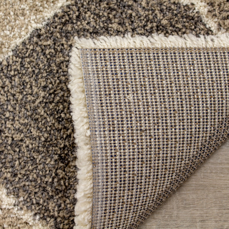 Maroq Cream Beige Diamonds Rug by Kalora Interiors