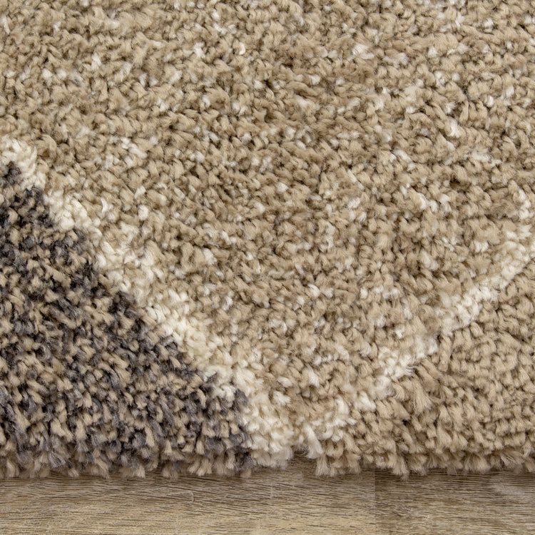 Maroq Cream Beige Diamonds Rug by Kalora Interiors