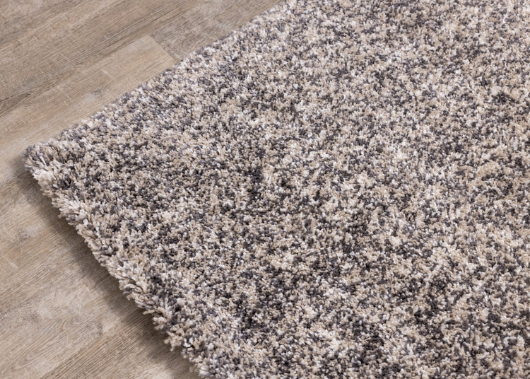 Maroq Beige Grey Cream Tonal Solid Rug by Kalora Interiors