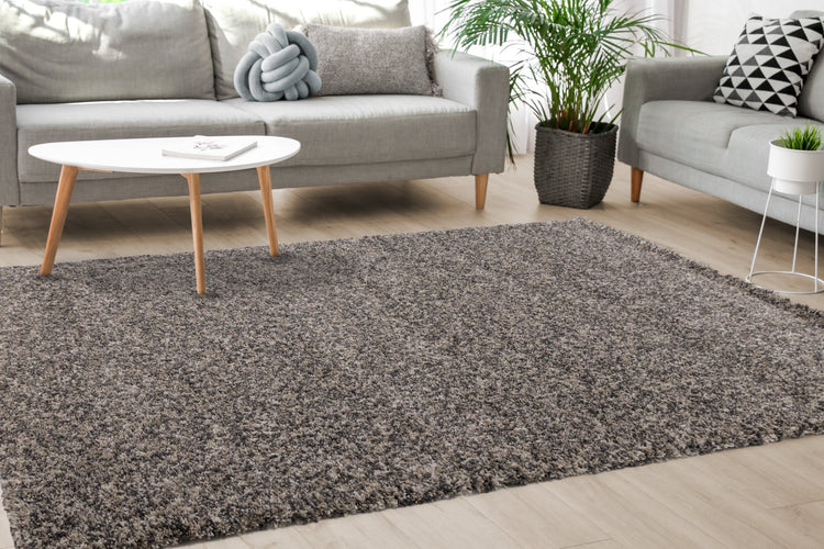 Maroq Beige Grey Cream Tonal Solid Rug by Kalora Interiors