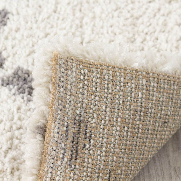 Matrique 5413_3A18 Alfombra de área de pelo enrejado gris blanco de Novelle Home