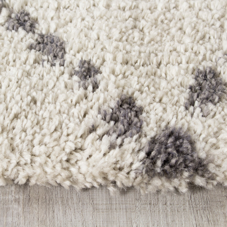 Matrique 5413_3A18 Alfombra de área de pelo enrejado gris blanco de Novelle Home