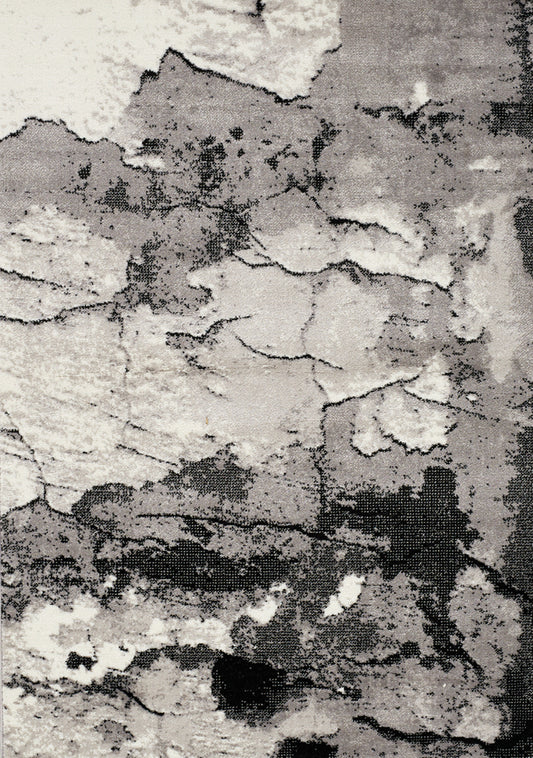 Meridian A005_0373 Grey Rock Face Texture Area Rug by Novelle Home