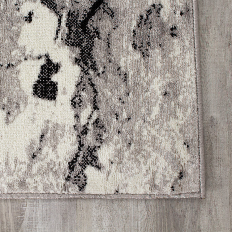 Meridian A005_0373 Grey Rock Face Texture Area Rug by Novelle Home