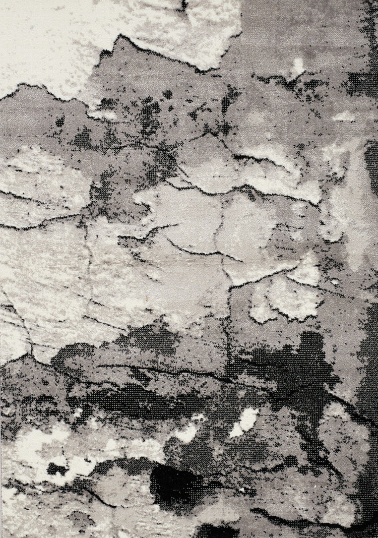 Meridian A005_0373 Grey Rock Face Texture Area Rug by Novelle Home