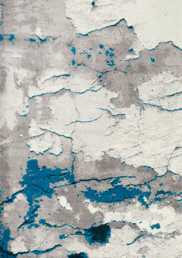 Meridian A005_0757 Blue Rock Face Texture Area Rug by Novelle Home