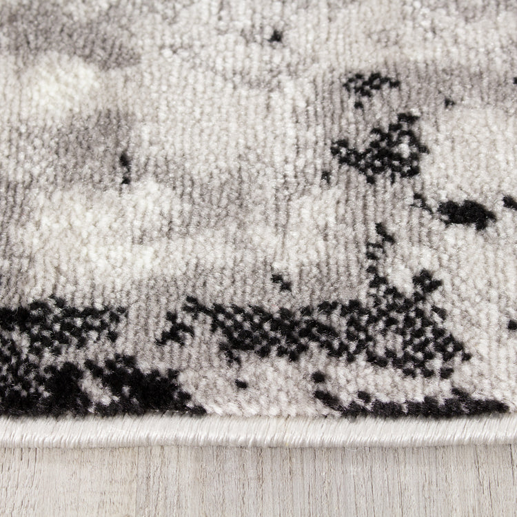 Meridian A006_0727 Grey Pebbles Distressed Area Rug by Novelle Home