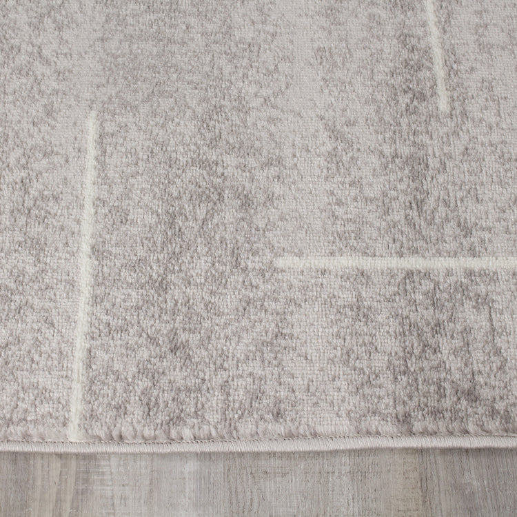 Meridian A607_0737 Grey Parallel and Perpendicular Lines Area Rug by Novelle Home