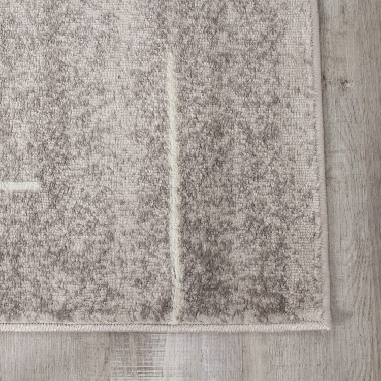 Meridian A607_0737 Grey Parallel and Perpendicular Lines Area Rug by Novelle Home