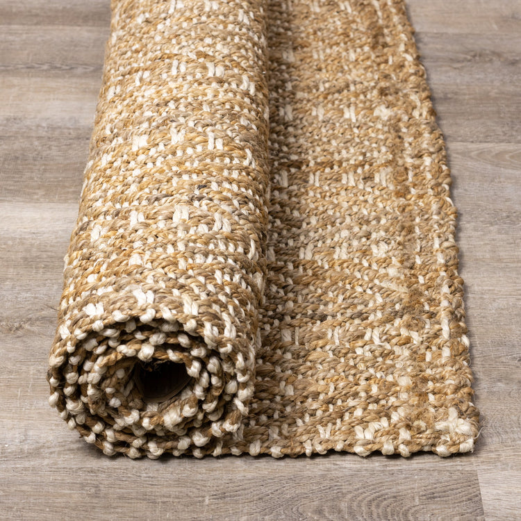 Natural Handmade Beige Cream Area Rug by Kalora Interiors