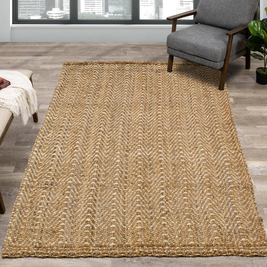 Natural Handmade Beige Cream Area Rug by Kalora Interiors