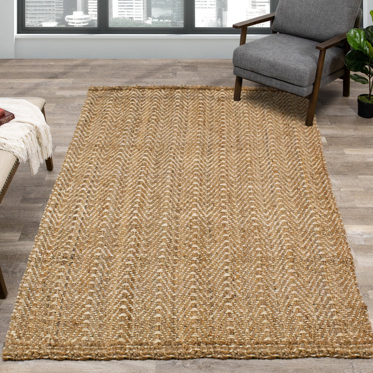 Natural Handmade Beige Cream Area Rug by Kalora Interiors
