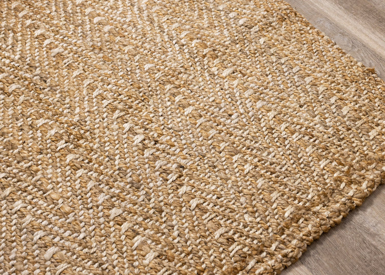 Natural Handmade Beige Cream Area Rug by Kalora Interiors