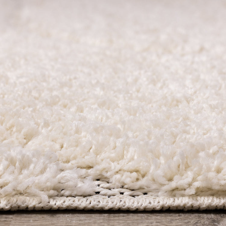 Novato Cream Curves Shag Rug by Kalora Interiors
