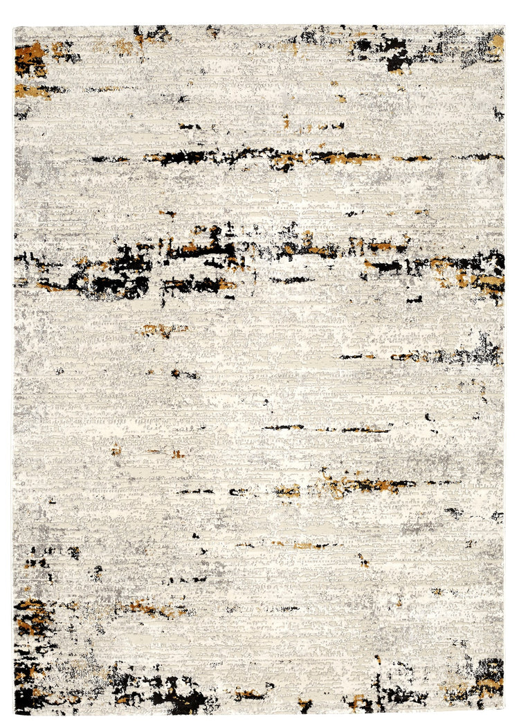 Panache PAN-5075A-CRYE Soft Powerloomed Cream Yellow Anthracite Area Rug By Viana Inc