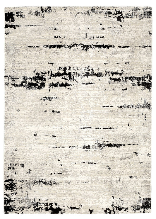 Panache PAN-5075D-CRAN Soft Powerloomed Cream Anthracite Area Rug By Viana Inc