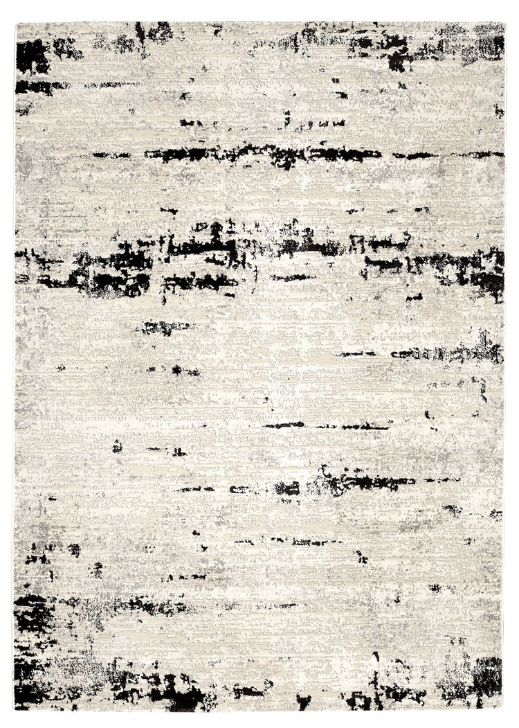 Panache PAN-5075D-CRAN Soft Powerloomed Cream Anthracite Area Rug By Viana Inc