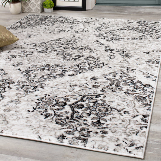 Paladin 3346_21 Elegante alfombra de damasco envejecido de Novelle Home