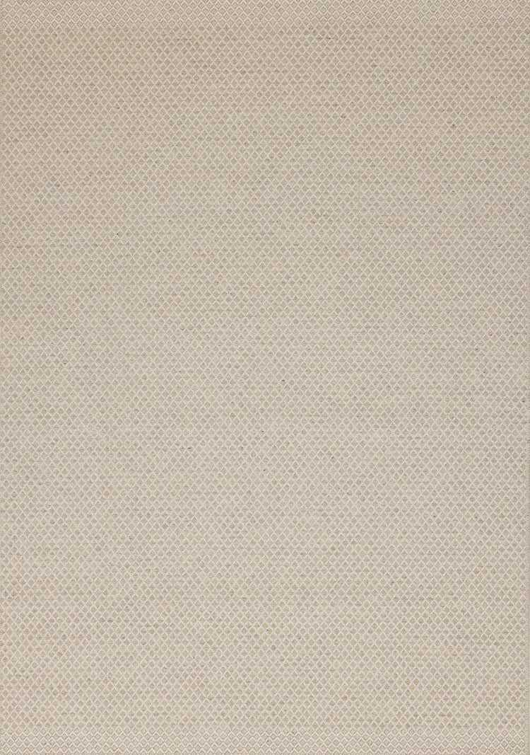 Peak Beige Small Crosshatch Geometric Rug by Kalora Interiors