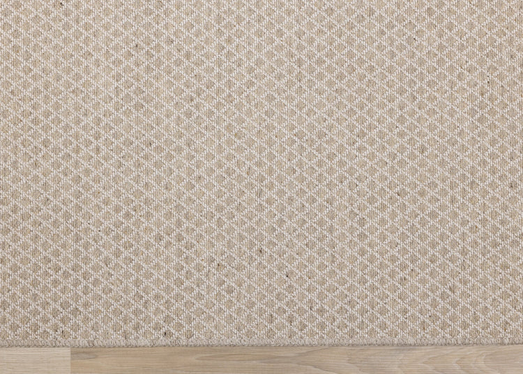 Peak Beige Small Crosshatch Geometric Rug by Kalora Interiors