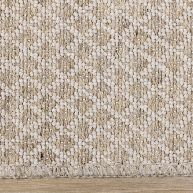Peak Beige Small Crosshatch Geometric Rug by Kalora Interiors