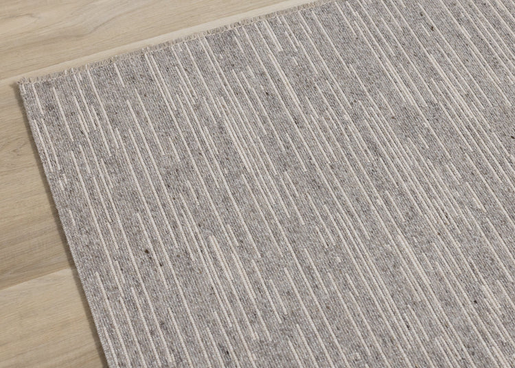 Peak Grey Textured Wool Rug by Kalora Interiors