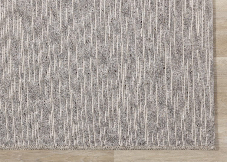 Peak Grey Textured Wool Rug by Kalora Interiors