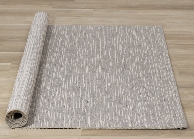 Peak Grey Textured Wool Rug by Kalora Interiors