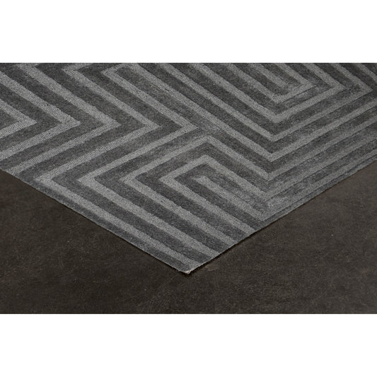 Graceland RGRA-18003 Alfombra de área de laberinto tejida a mano en gris oscuro de Renwil