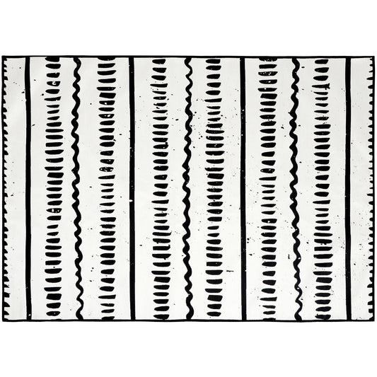 Jasmine ROJAS-47926 Alfombra para interior y exterior en blanco y negro de Renwil