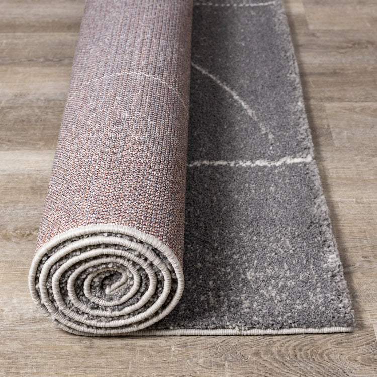 Ravine Grey Cream Strokes Rug by Kalora Interiors